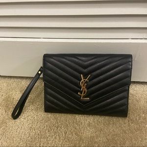 YSL Yves Saint Laurent Leather Clutch